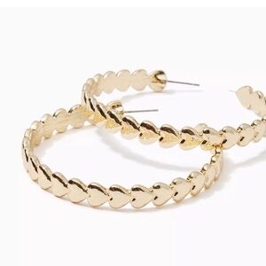 Lilly Pulitzer Purrfection Heart Hoop Earrings